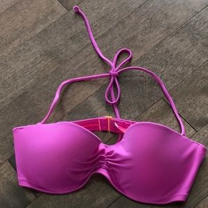 Victoria’s Secret bandeau pushup purple bikini top